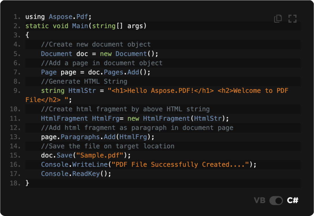Aspose Code Sample