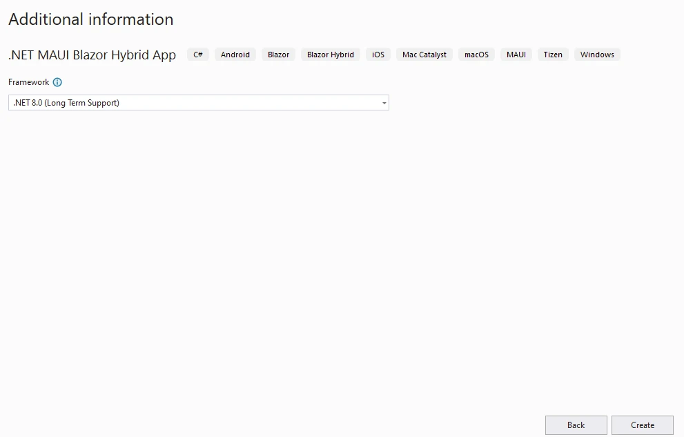 Blazor Hybrid Apps (How It Works For Developers): Figure 3 - Target Framework