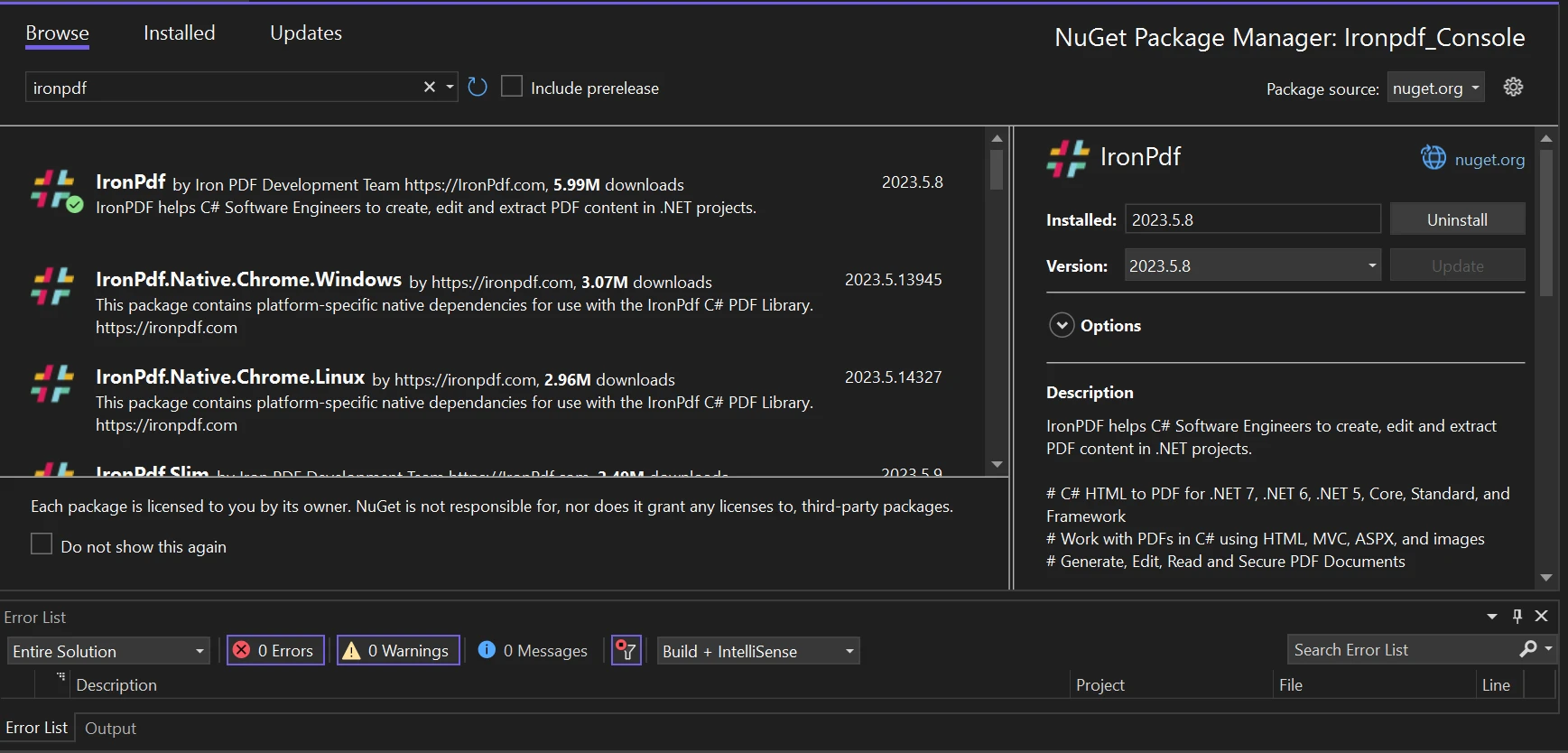 Create PDF From Byte Array C# iTextSharp (vs IronPDF) Figure 2 - IronPDF