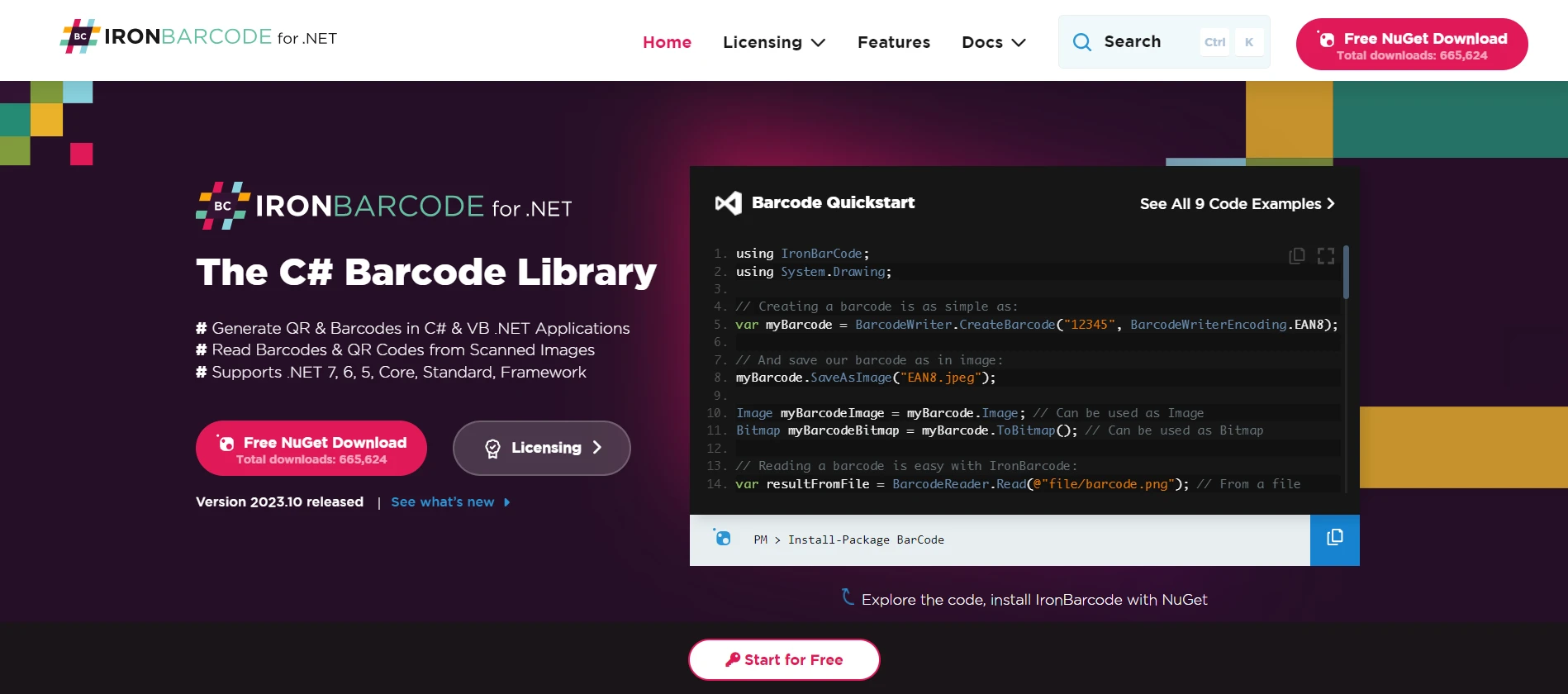 C# AS (How It Works For Developers) Figure 4 - IronBarcode for .NET: The C# Barcode Library