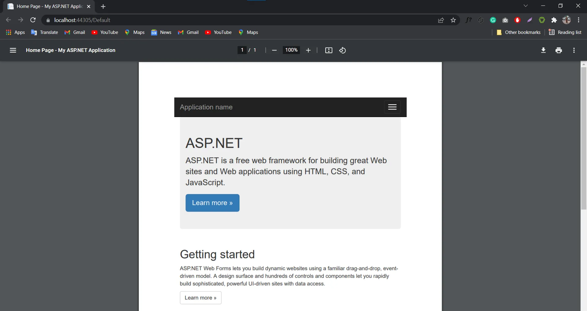 C# Create PDF File Programmatically, Figure 7: Output of rendering a PDF file from server side