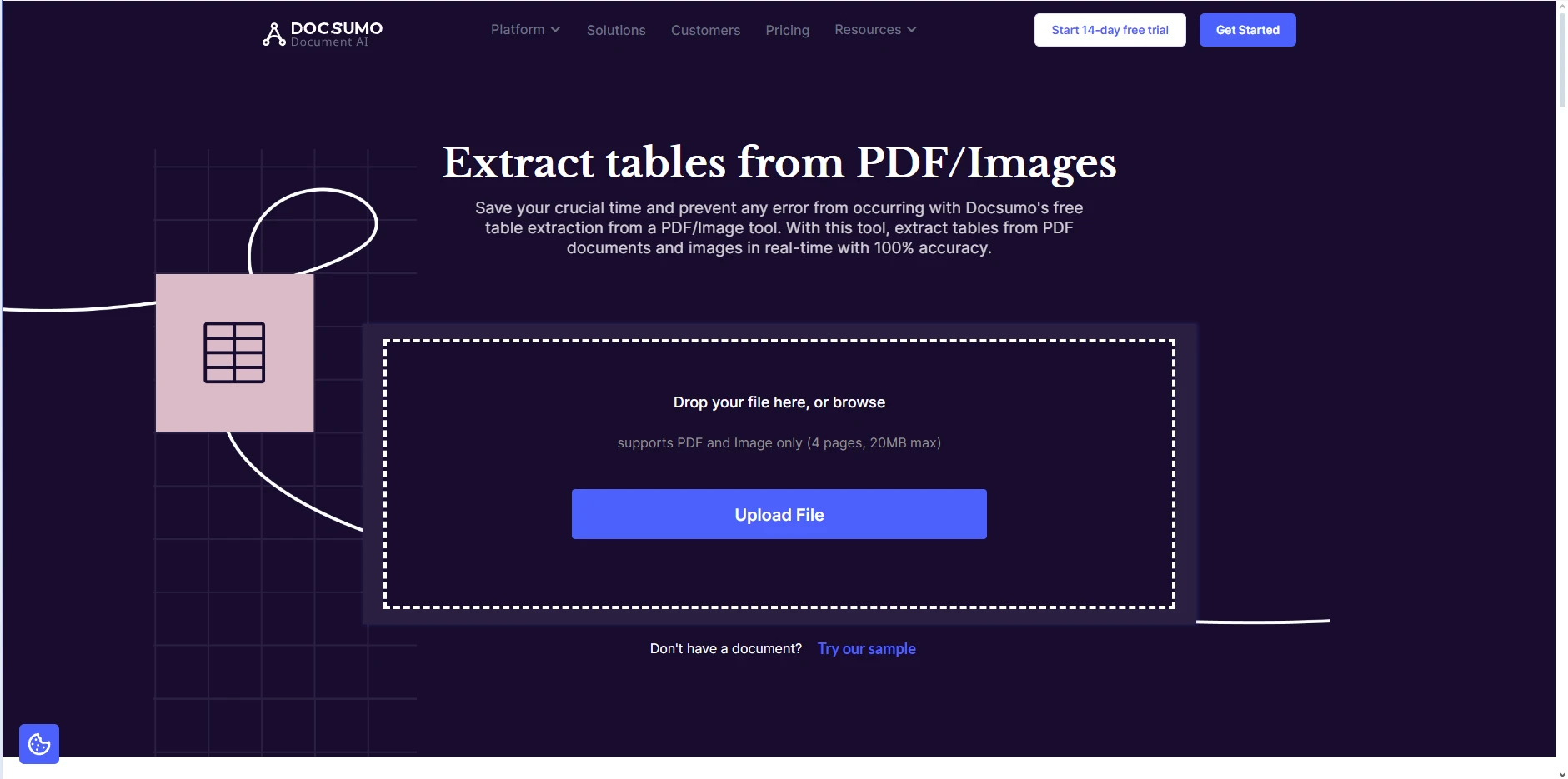 How to Extract Table Data from a PDF File in C#: Figure 1