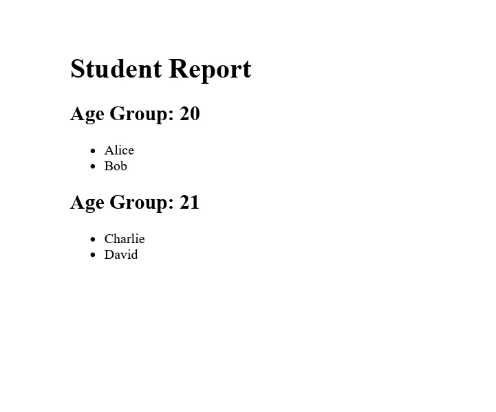 C# Groupby (How It Works For Developers): Figure 3 - Outputted PDF from the previous code example