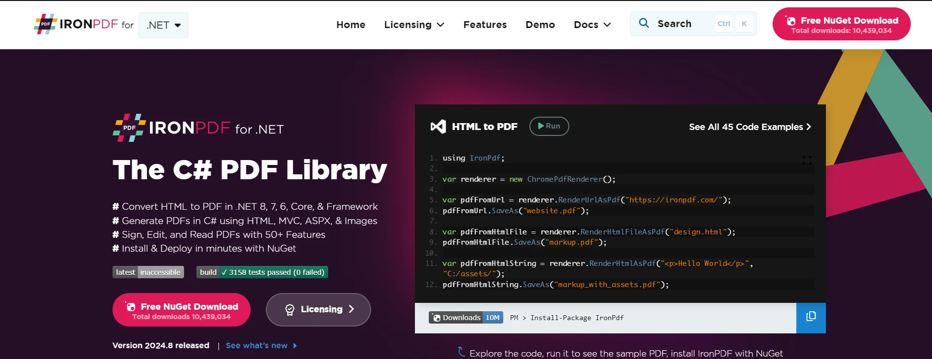 C# Init Keyword (How It Works For Developers): Figure 2 - IronPDF: The C# PDF Library