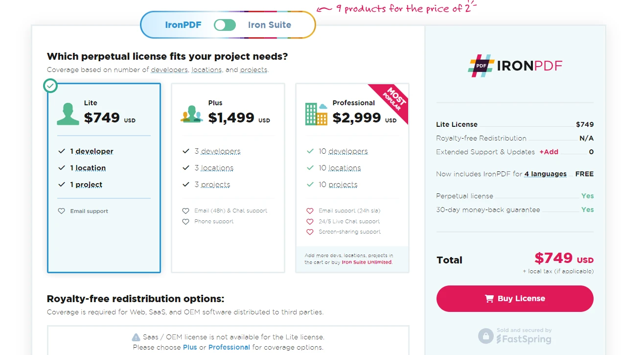 C# Init Keyword (How It Works For Developers): Figure 3 - IronPDF Licensing Page