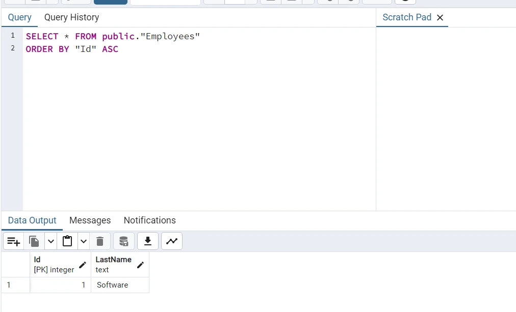 C# PostgreSQL (How It Works For Developers): Figure 3 - Table Output