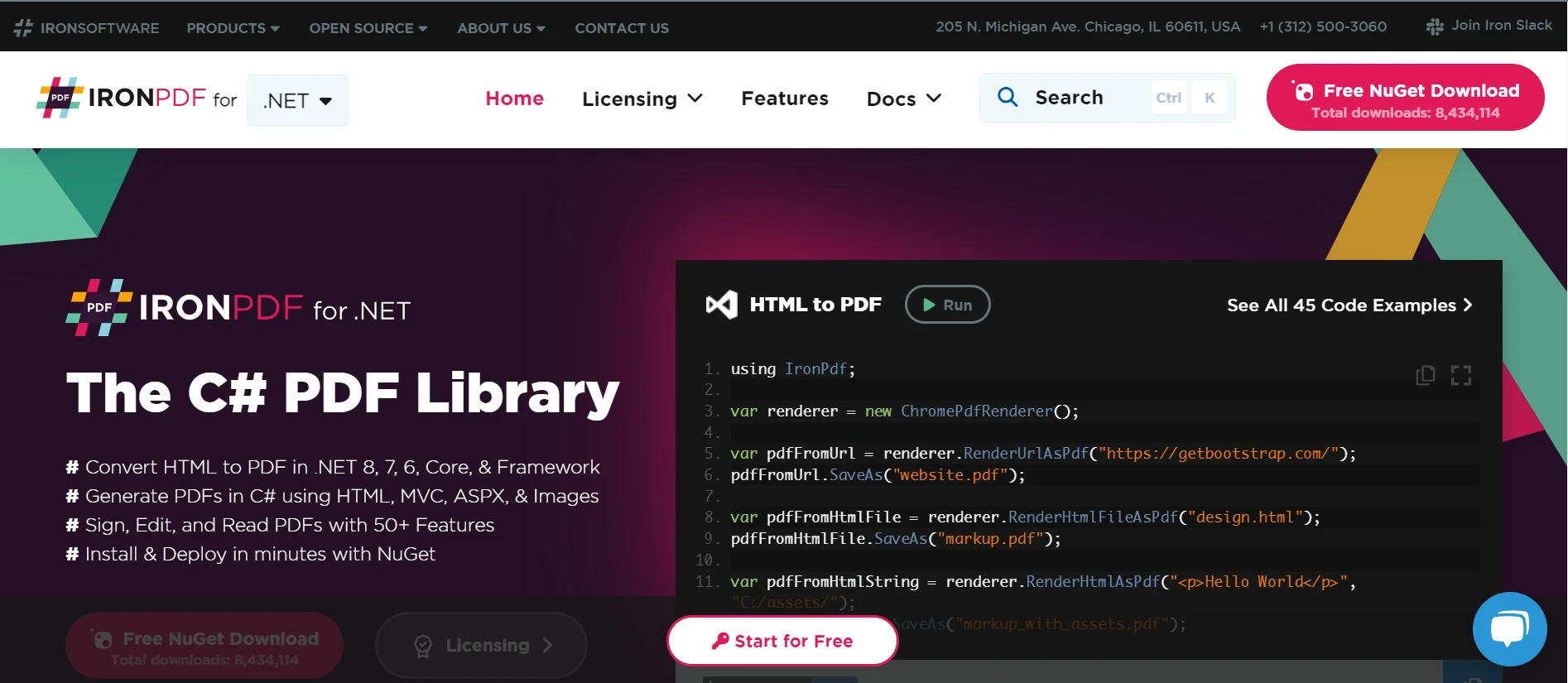 C# Reporting Tools (Features Comparison): Figure 1 - IronPDF