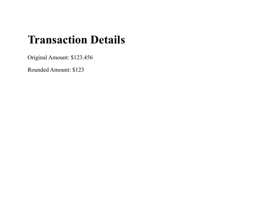 C# Round double to int (How It Works For Developers): Figure 1 - Example invoice PDF that showcases the rounded number using Math.round in conjunction with IronPDF