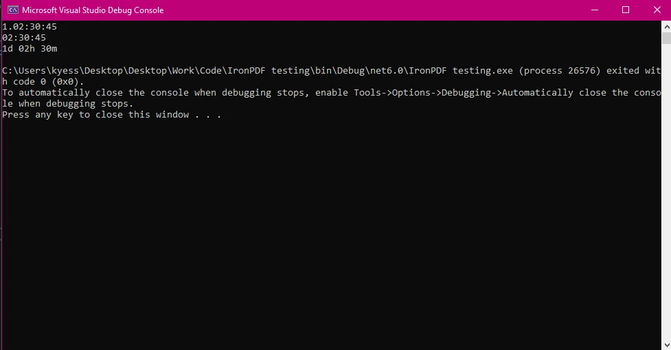 C# Timespan Format (How it Works for Developers): Figure 2