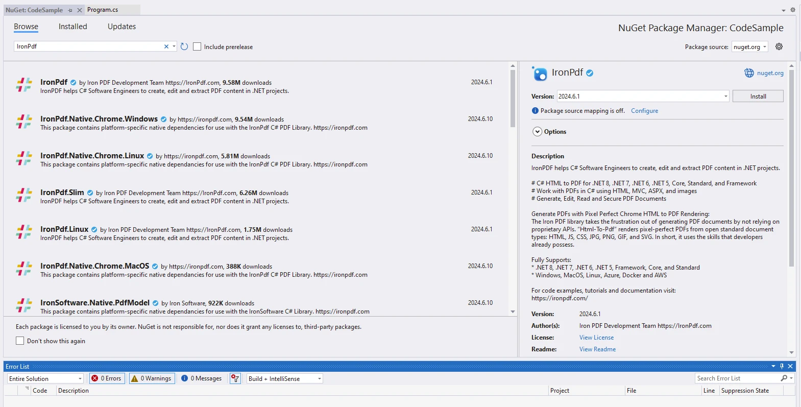 Entity Framework Core (How It Works For Developers): Figure 7 - IronPDF