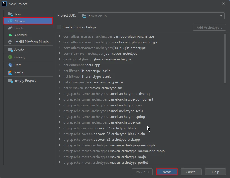 How to Extract Data From PDF in Java, Figure 1: New Maven Project in IntelliJ