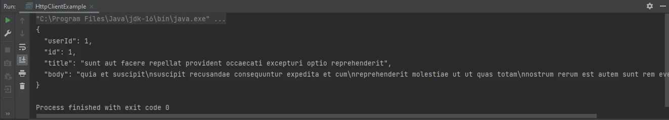 Google HTTP Client Library for Java (How It Works For Developers): Figure 2 - Console output from the example response above 