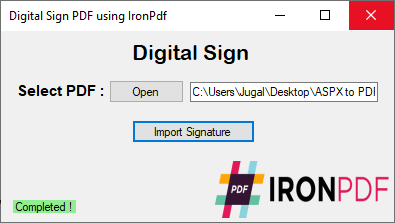 Open a PDF file to esign