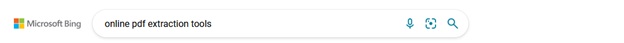 Online PDF extraction tool