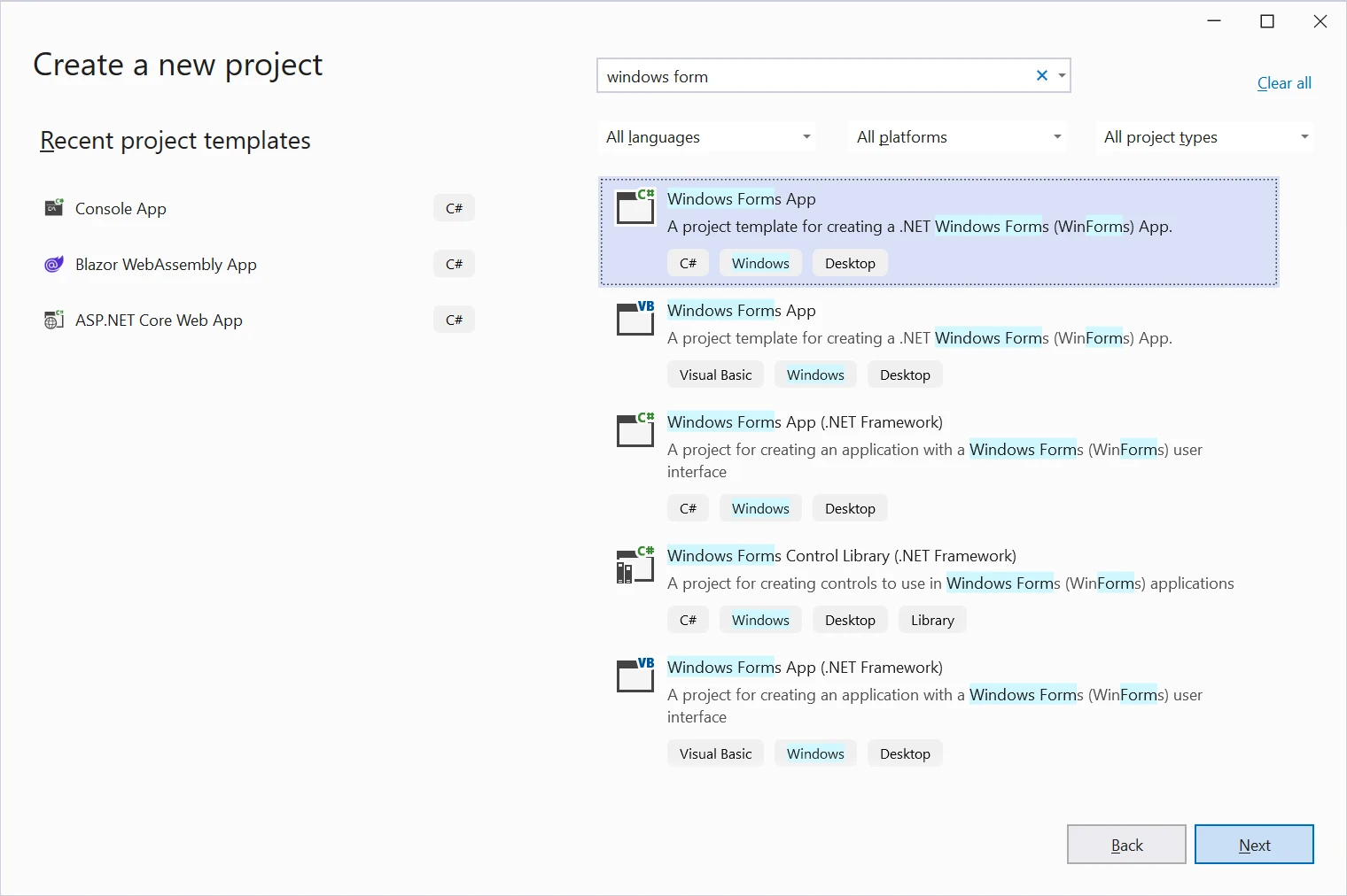 How to Save PDF File in C# (Beginner Tutorial), Figure 2: New Forms App