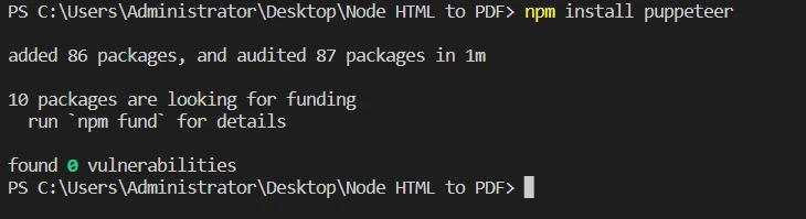 How to Convert HTML to PDF in Node.js: Figure 2