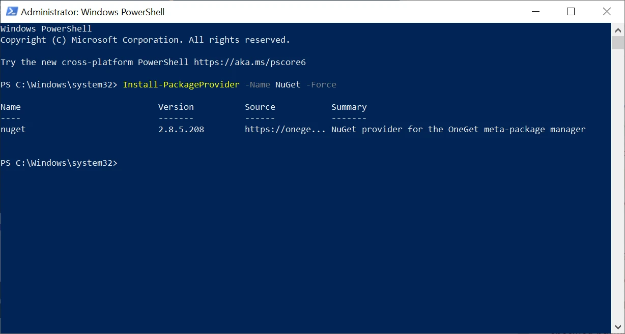 PDF API C# (Code Example Tutorial): Figure 2 - Install NuGet Provider