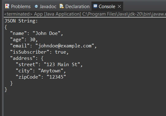 Java Multiline String (How It Works For Developers): Figure 1 - Output string from the previous code example