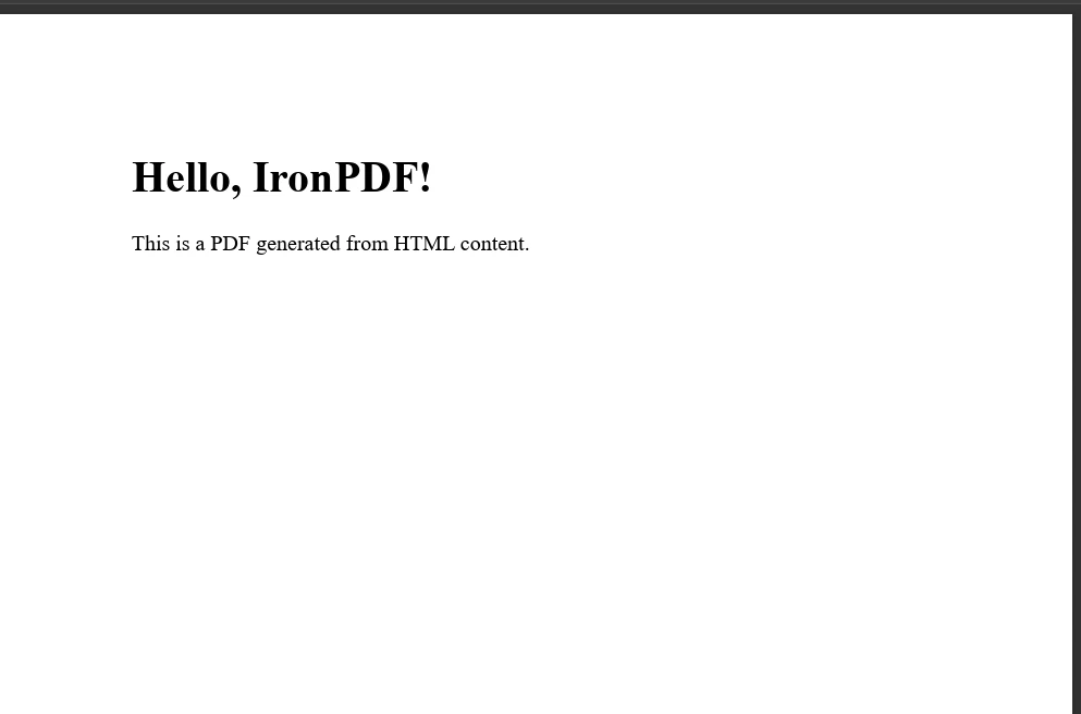 Java Multiline String (How It Works For Developers): Figure 3 - Outputted PDF from the previous code example