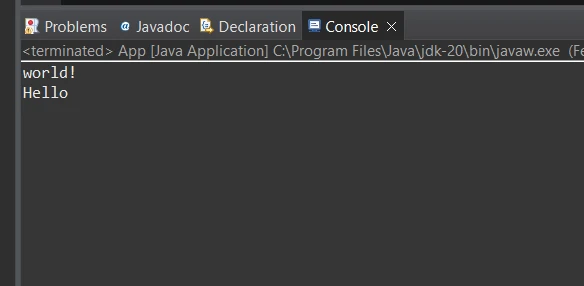 Java Substring Method (How It Works For Developers): Figure 1 - Console output from the previous code