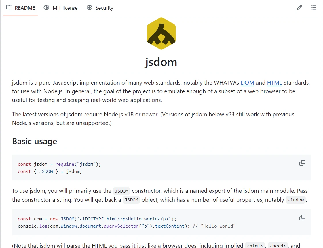 JsdomNPM (How It Works For Developers): Figure 1