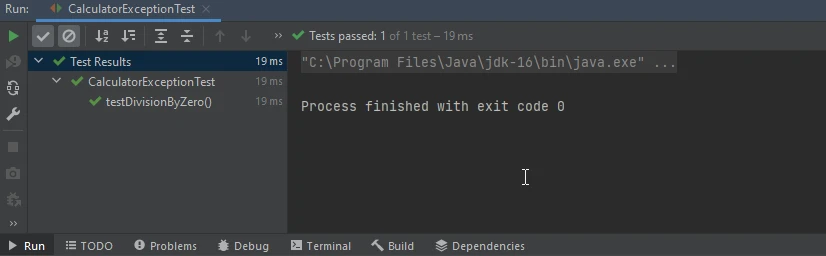 Junit Java (How It Works For Developers): Figure 3 - Output from running Junit Tests