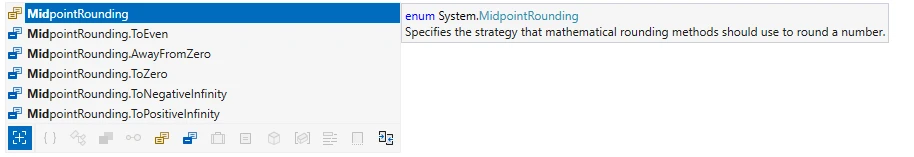 Math.Round C# (How It Works For Developers): Figure 2 - Midpoint Rounding