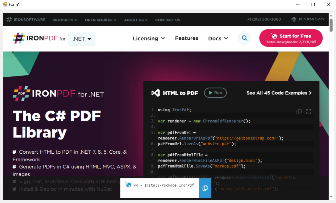 Microsoft.Extensions.DependencyInjection .NET 6 (Working With PDF): Figure 4 - Microsoft.Extensions.DependencyInjection C# Example (How it Works For Developers): Figure 2 - IronPDF