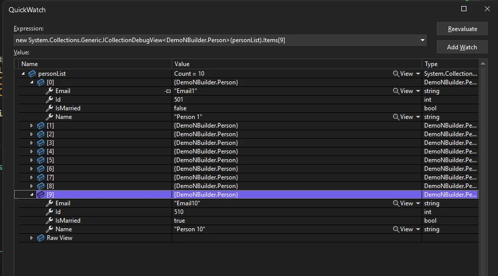 NBuilder .NET (How It Works For Developers): Figure 6 - Sequential Data