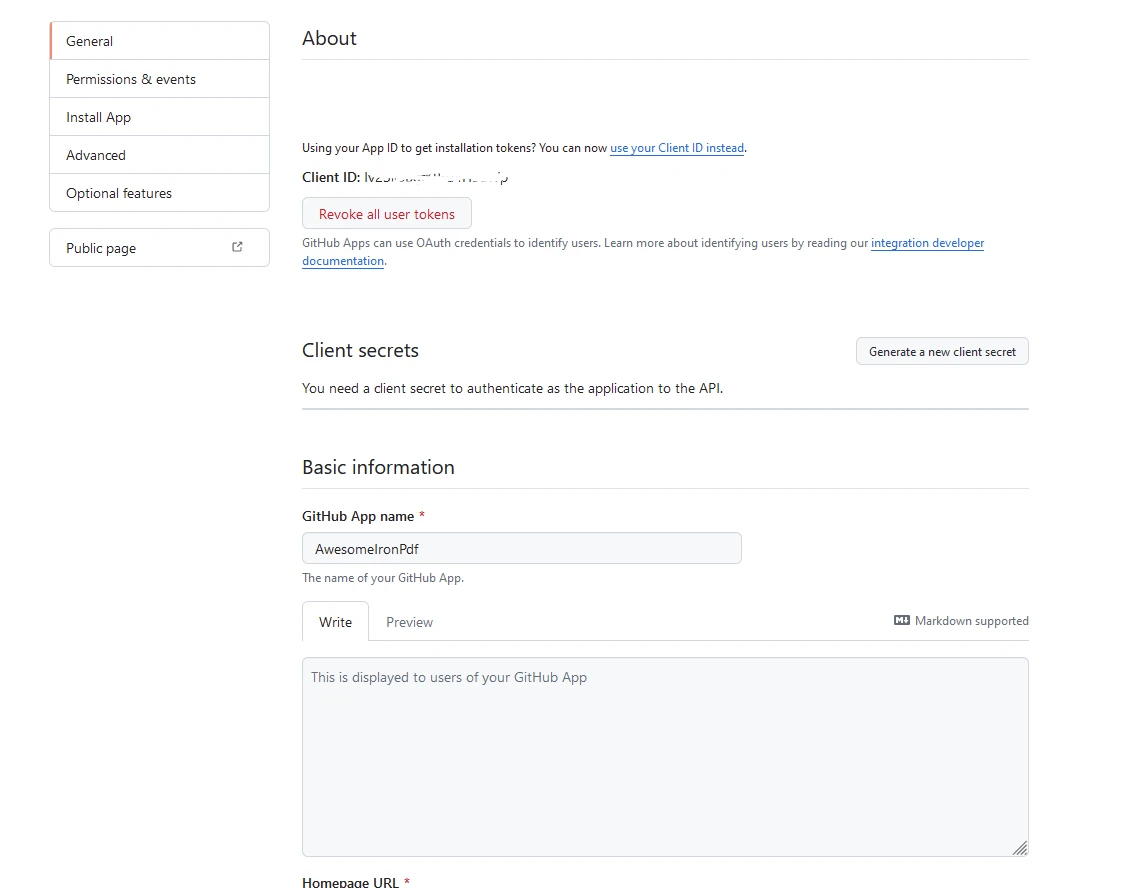 next-auth NPM (How It Works For Developers): Figure 3 - Adding website details in GitHub