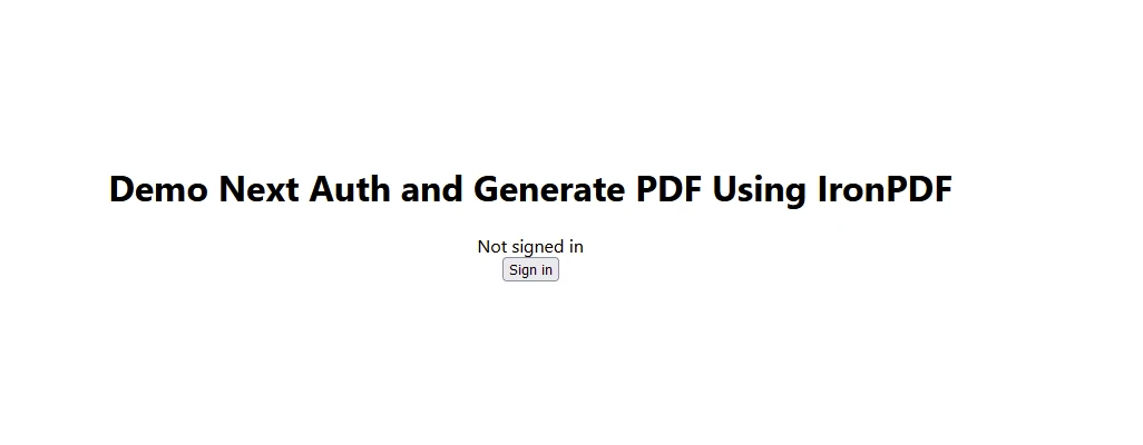 next-auth NPM (How It Works For Developers): Figure 4 - Outputted website