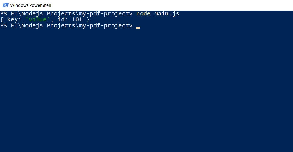 Node.js Fetch (How It Works For Developers): Figure 3 - Console output for a POST request object sent to URL "https://jsonplaceholder.typicode.com/posts" using Node.js fetch 