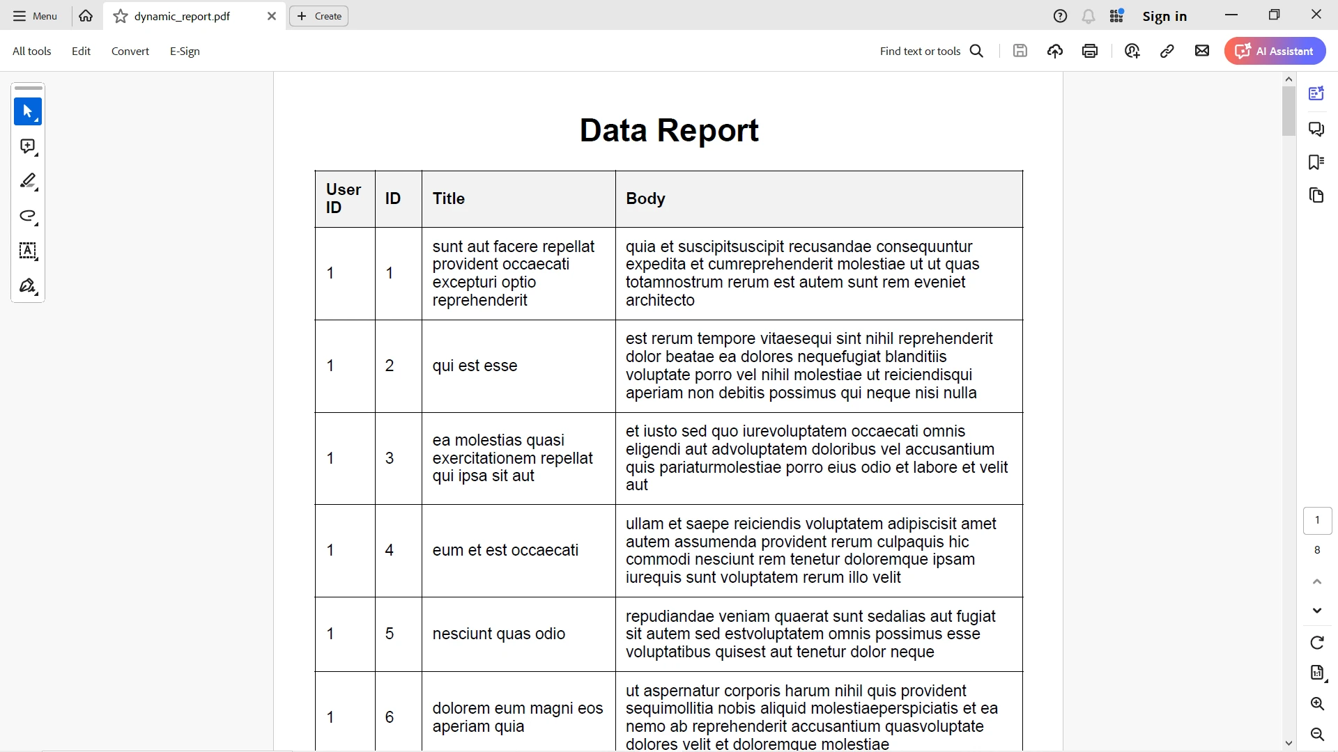 Node.js Fetch (How It Works For Developers): Figure 6 - HTML string converted to PDF using IronPDF accurately.