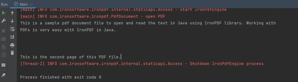 How to Parse PDF in Java (Developer Tutorial), Figure 2: Output