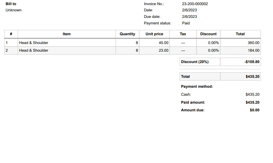 PDF vs PDFA (How It Works For Developers), Figure 1: The output PDF invoice file