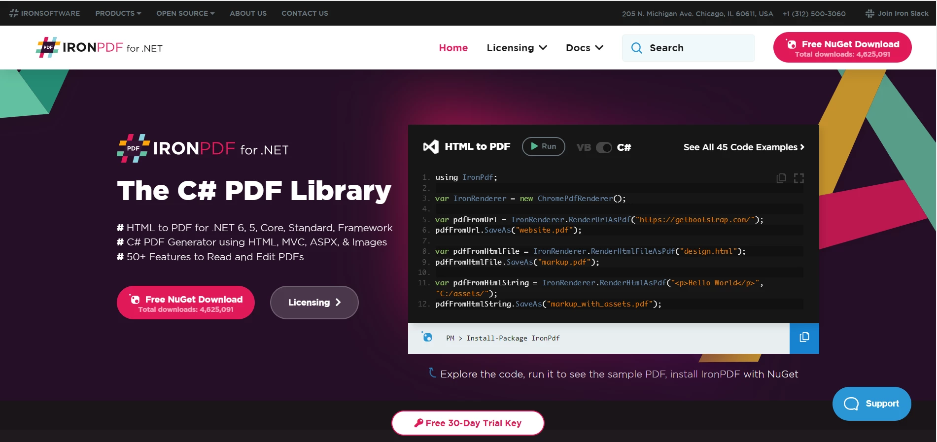 A Comparison between IronPDf and PDFium.NET, Figure 4: Downloading the IronPDF library DLL from the IronPDF website