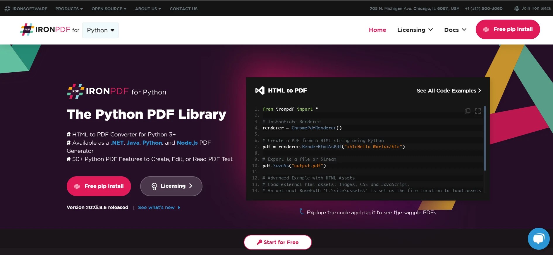 A Comparison Between IronPDF For Python & PDFium Python: Figure 1 - IronPDF Python