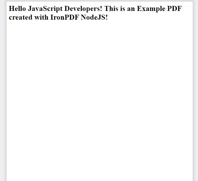 A Comparison Between PDFKit npm & IronPDF For Node.js: Figure 3