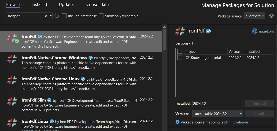 A Comparison Between IronPDF & PDFSharpCore: Figure 1 - IronPDF