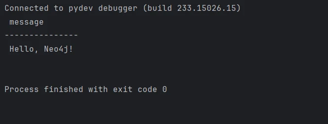 Py2neo (How It Works For Developers): Figure 2 - Console output for the previous example