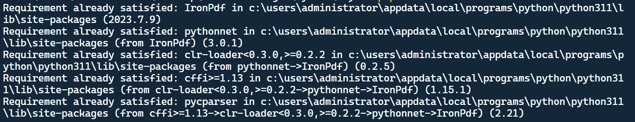 How to Extract Text From PDF Line By Line, Figure 2: Install IronPDF package