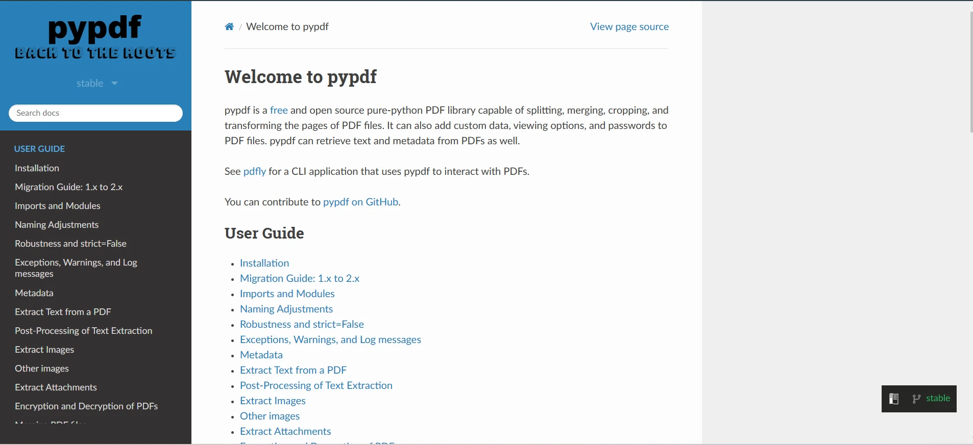 Python PDF Libraries Comparison (Free & Paid Tools): Figure 3 - pypdf- Pure Python PDF Library