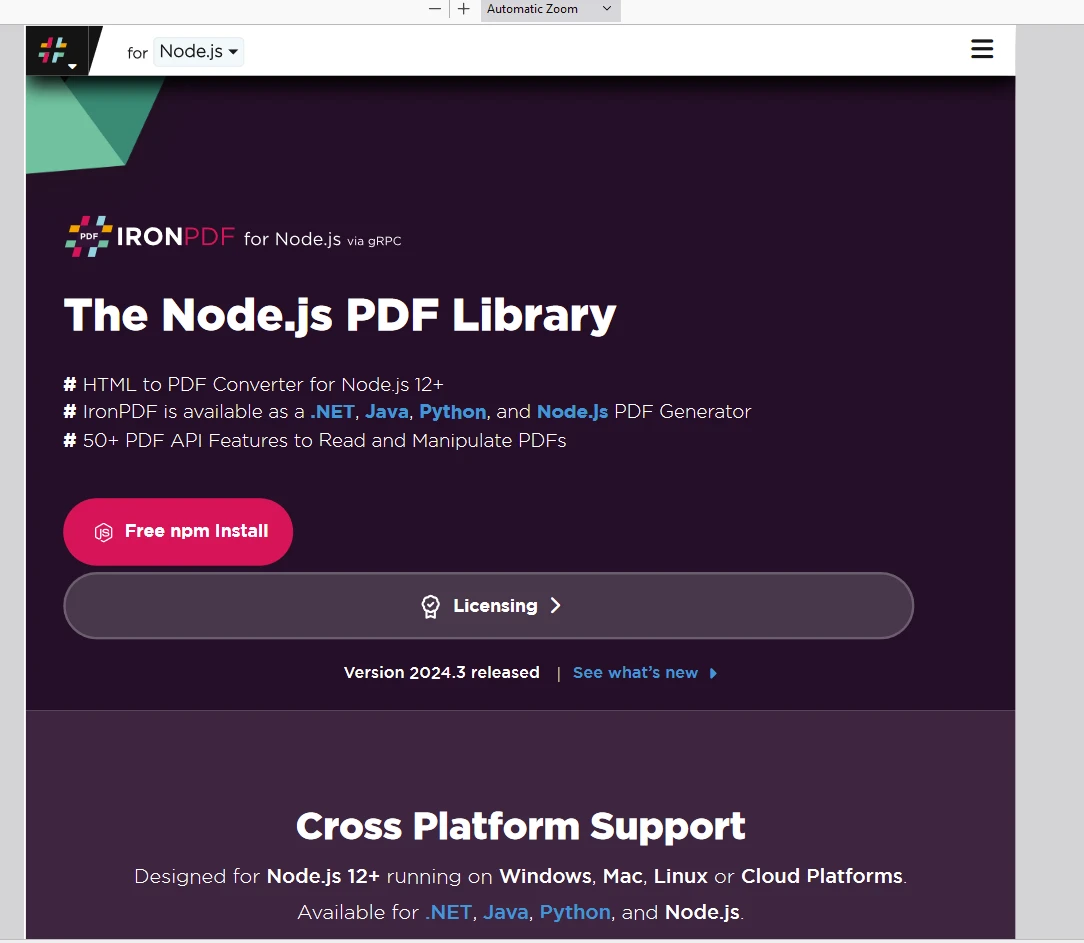 recoil NPM (How It Works For Developers): Figure 3 - Outputted PDF from generating with IronPDF