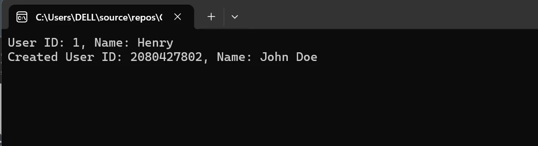 Refit C# (How It Works For Developers): Figure 5 - Console Output