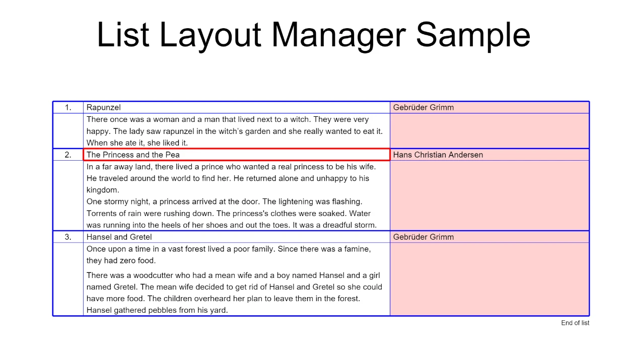 A Comparsion Between Report .NET & IronPDF: Figure 14 - Output PDF: Add lists to PDF documents using Report.NET