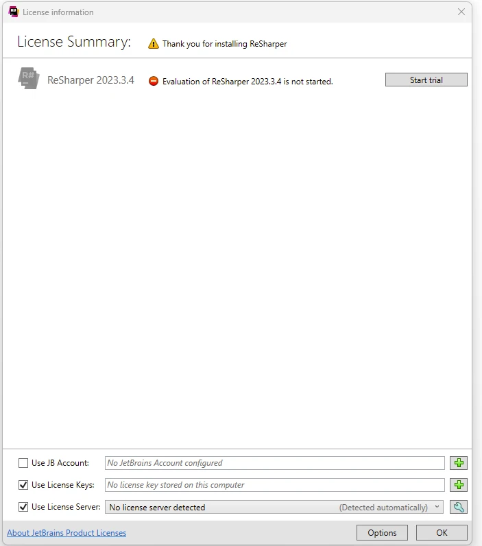 ReSharper C# (How It Works For Developers): Figure 10 - Free Trial