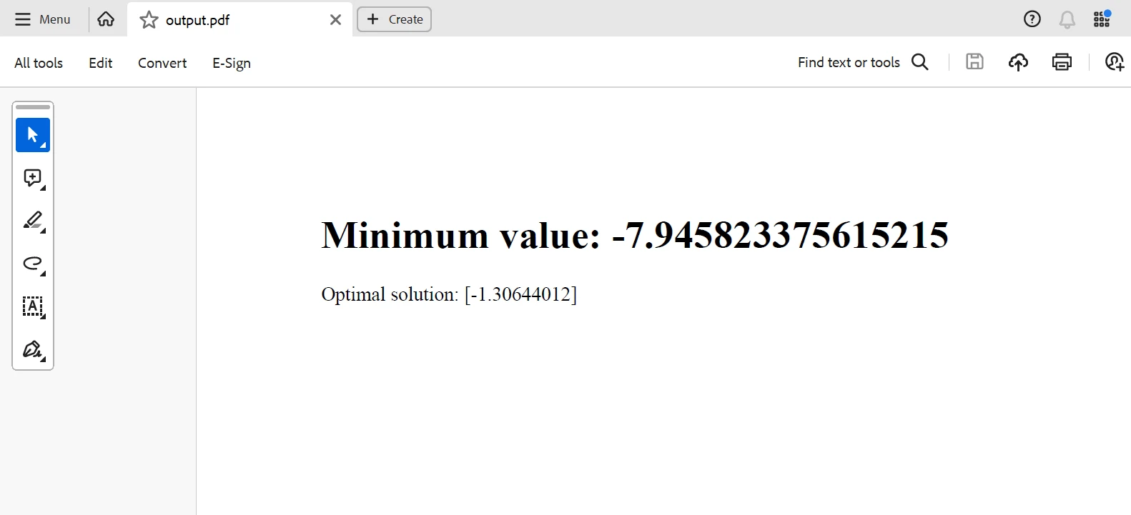 SciPy Python (How It Works For Developers): Figure 3 - Output PDF generated using IronPDF and SciPy Python