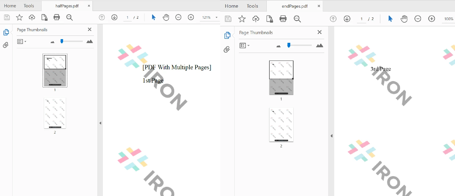 How to Split PDF Files in Java, Figure 6: Splitting a PDF into Two Halves