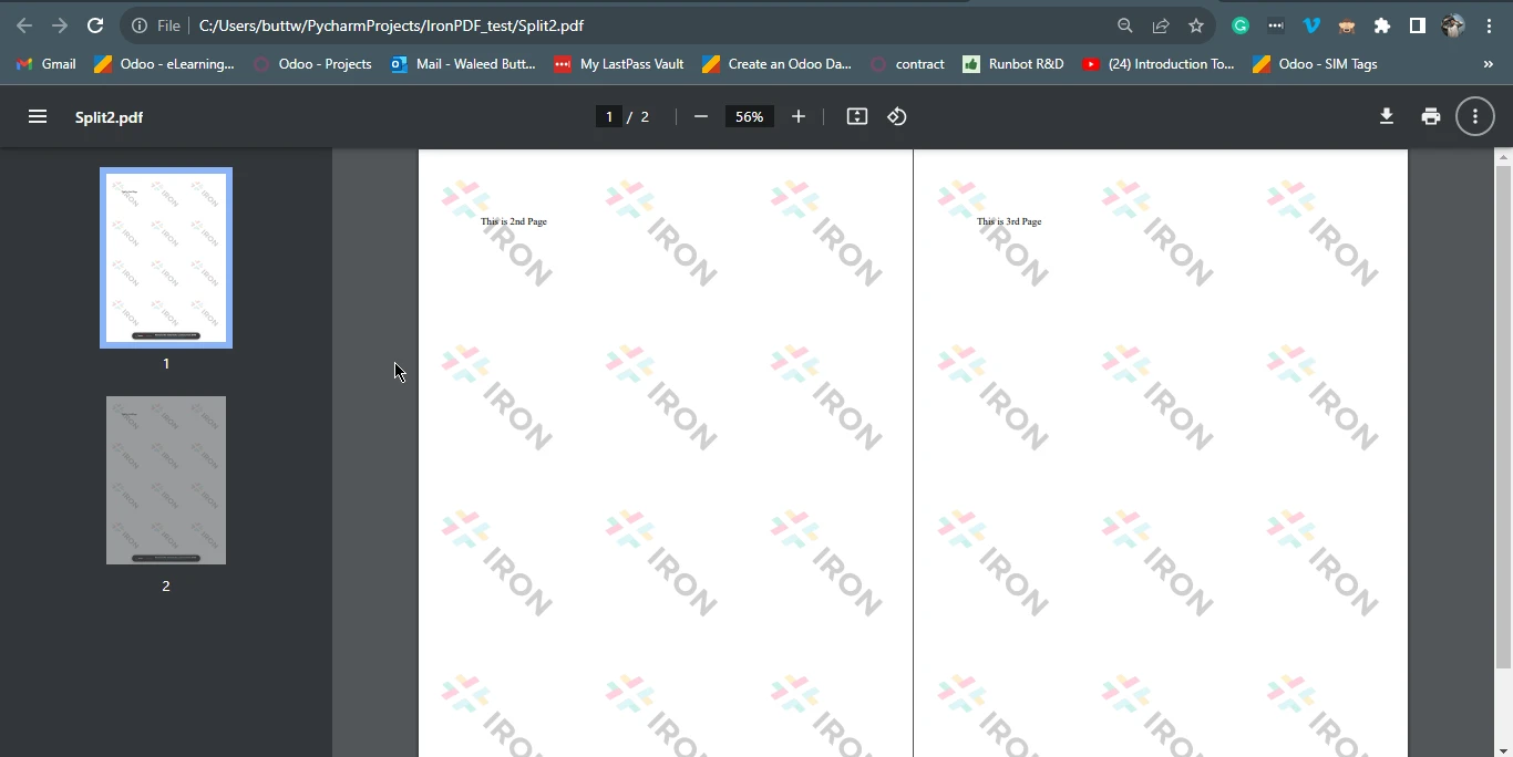 How to Split PDF Files in Python: Figure 5 - Image displaying the output PDF file Split2.pdf