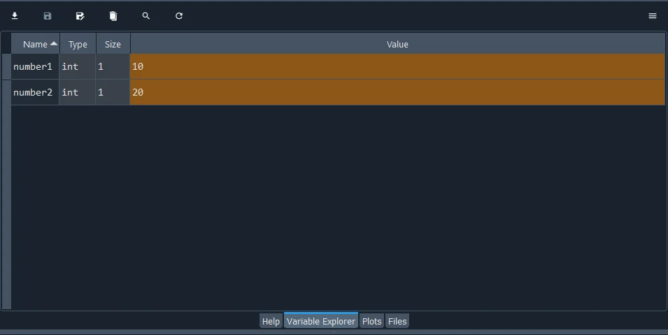 Spyder Python (How It Works For Developers): Figure 5 - Variables